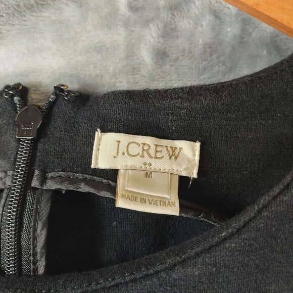 J.Crew Factory Striped Daybreak Dress C0301 Medium Black & White Fit‑and‑Flare‎ - Picture 2 of 10